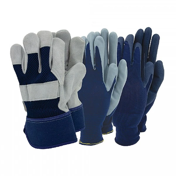Town & Country Mens Triple Pack Gloves - Navy Blue 1 Town & Country Mens Triple Pack Gloves - Navy Blue