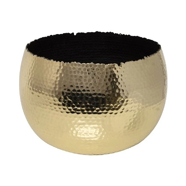 Ivyline Hammered Pot Cover Gold/Black (Various Sizes) 1 Ivyline Hammered Pot Cover Gold/Black (Various Sizes)
